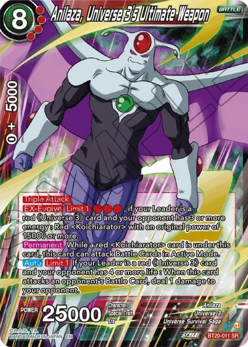 Anilaza, Universe 3's Ultimate Weapon card art