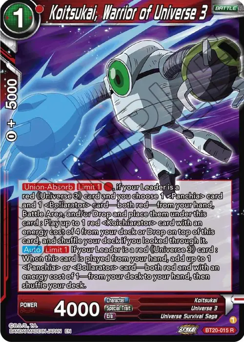 Koitsukai, Warrior of Universe 3 card art