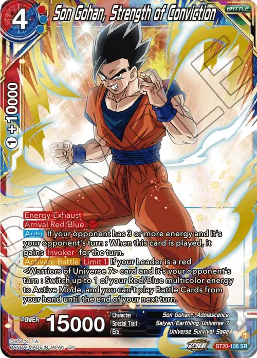 Son Gohan, Strength of Conviction card art