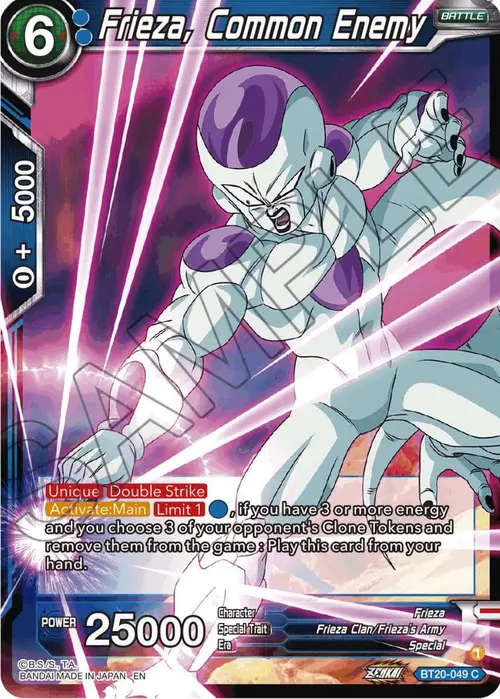 Frieza, Common Enemy card art