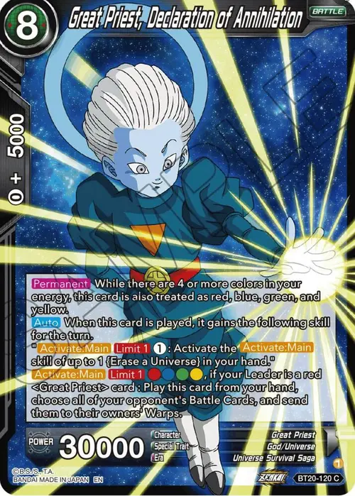 Great Priest, Declaration of Annihilation card art