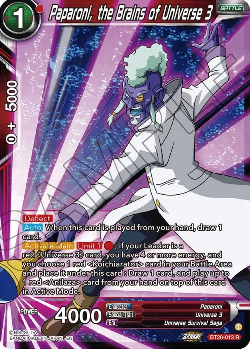 Paparoni, the Brains of Universe 3 card art