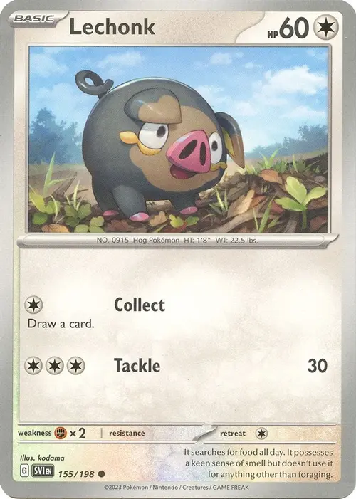 Lechonk - 155/198 card art