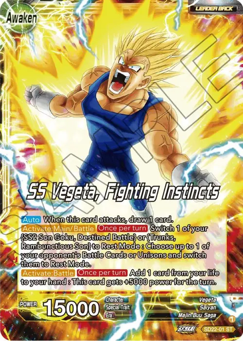 Vegeta // SS Vegeta, Fighting Instincts card art