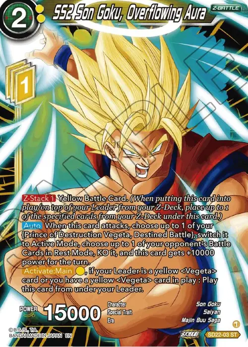 SS2 Son Goku, Overflowing Aura card art