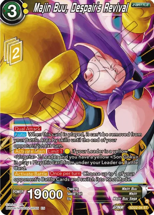 Majin Buu, Despair's Revival card art