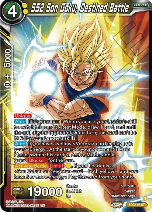 SS2 Son Goku, Destined Battle card art