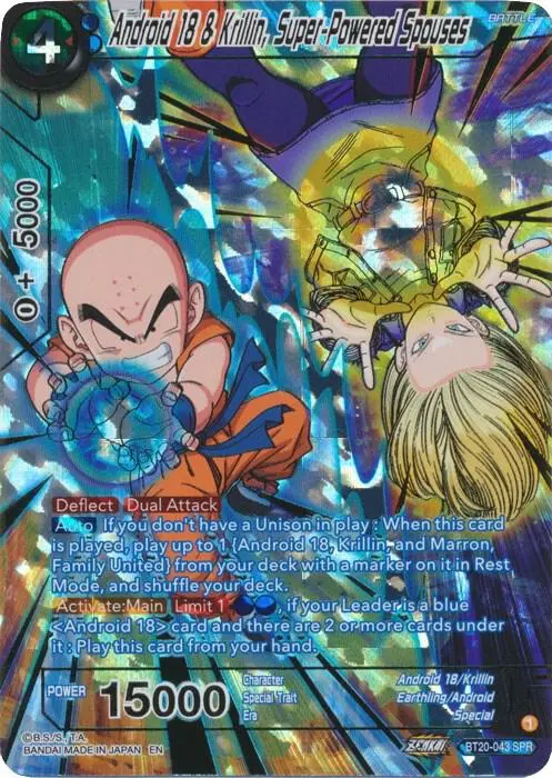 Android 18 & Krillin, Super-Powered Spouses (SPR) card art
