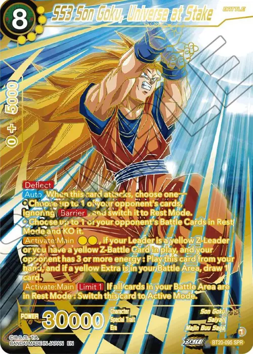 SS3 Son Goku, Universe at Stake (SPR) card art