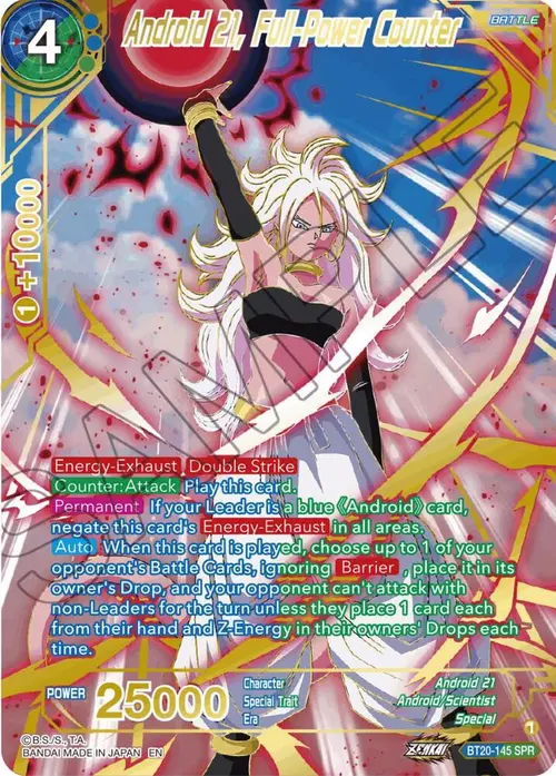 Android 21, Full-Power Counter (SPR) card art
