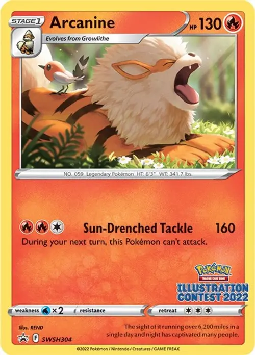 Arcanine (Illustration Contest 2022) card art