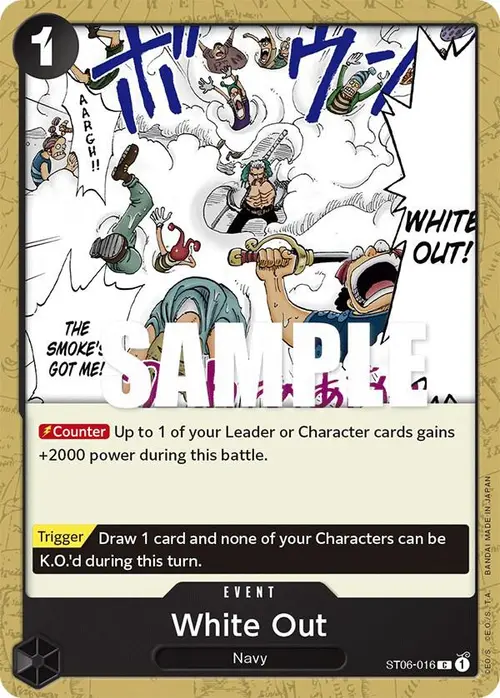 White Out card art