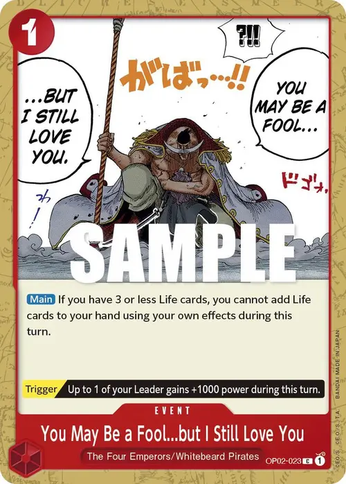 You May Be a Fool...but I Still Love You card art