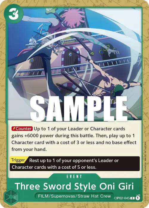 Three Sword Style Oni Giri card art