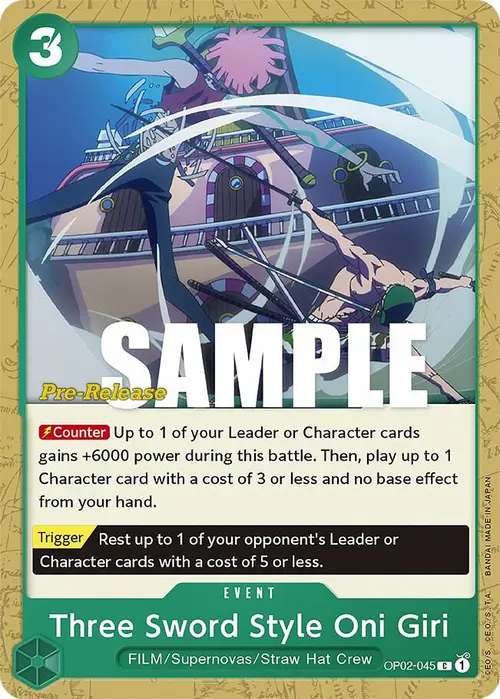 Three Sword Style Oni Giri card art