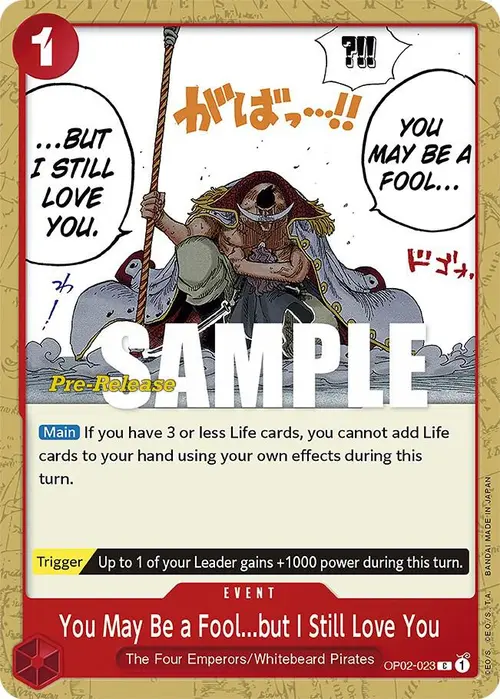 You May Be a Fool...but I Still Love You card art