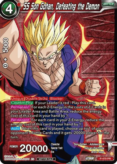SS Son Gohan, Defeating the Demon (Zenkai Series Tournament Pack Vol.3 Winner) card art
