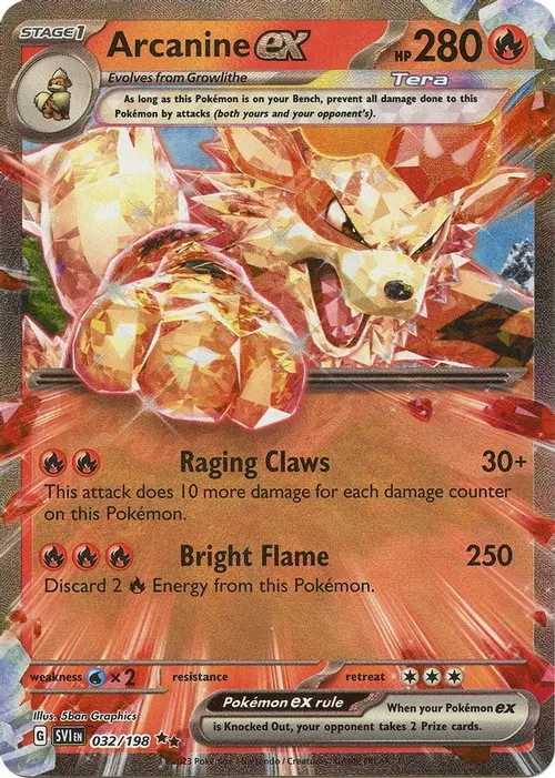Arcanine ex - 032/198 card art