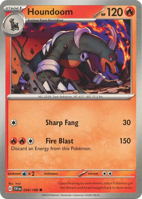 Houndoom - 034/198 card art