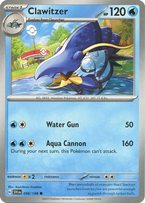 Clawitzer card art