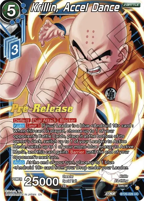 Krillin, Accel Dance card art
