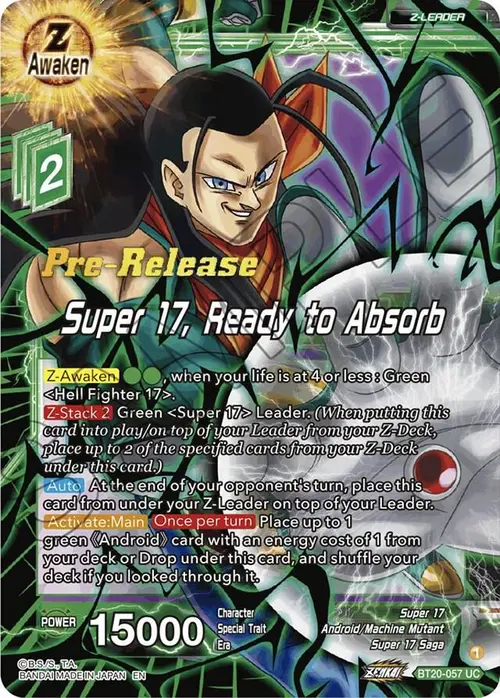Super 17, Ready to Absorb card art