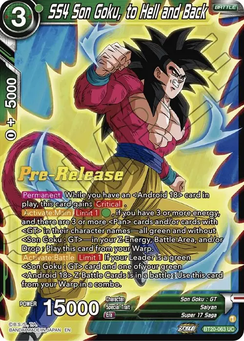SS4 Son Goku, to Hell and Back card art