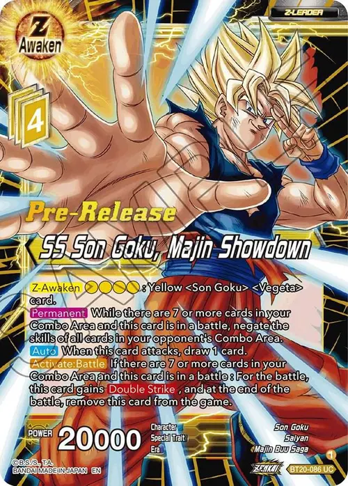 SS Son Goku, Majin Showdown card art