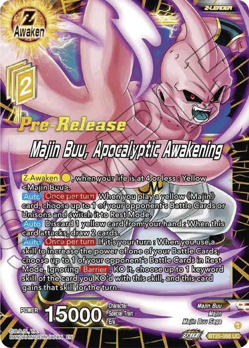 Majin Buu, Apocalyptic Awakening card art