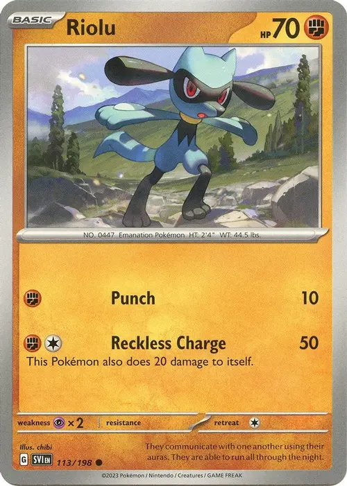 Riolu - 113/198 card art