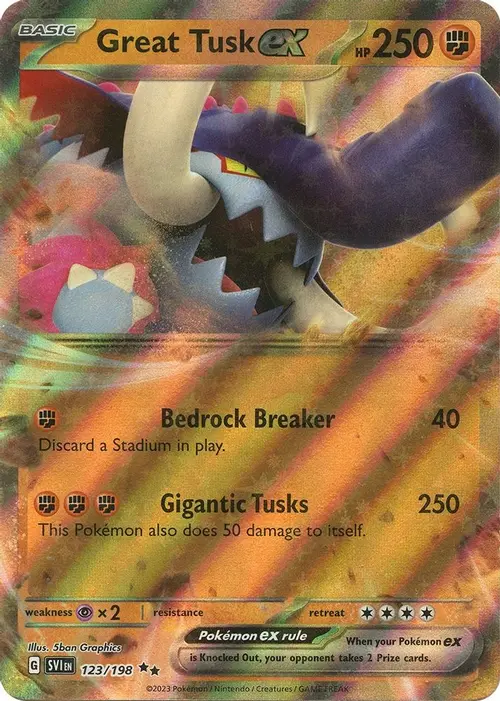Great Tusk ex - 123/198 card art