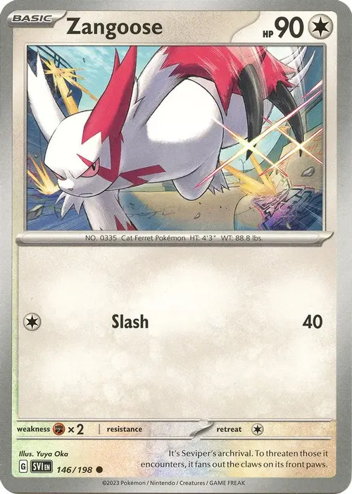 Zangoose - 146/198 card art