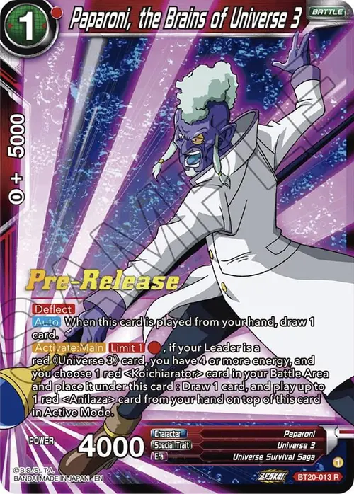 Paparoni, the Brains of Universe 3 card art