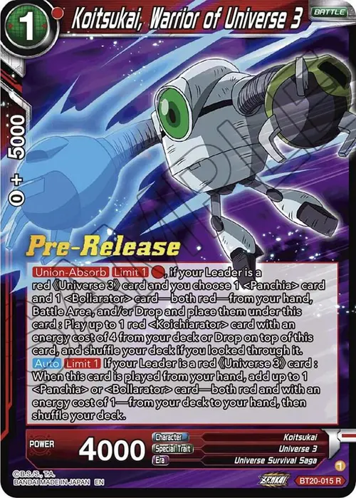 Koitsukai, Warrior of Universe 3 card art
