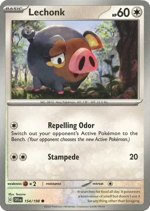 Lechonk - 154/198 card art