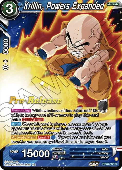 Krillin, Powers Expanded card art