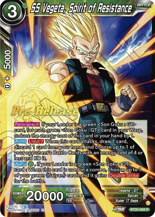 SS Vegeta, Spirit of Resistance card art