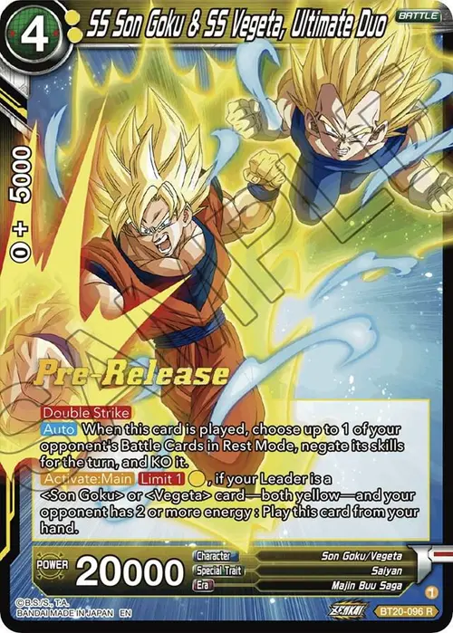 SS Son Goku & SS Vegeta, Ultimate Duo card art