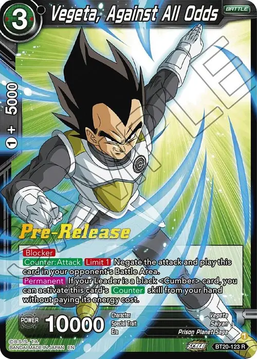Vegeta, Against All Odds card art