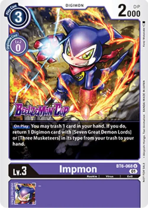 Impmon (Beelzemon Cup Participation) card art