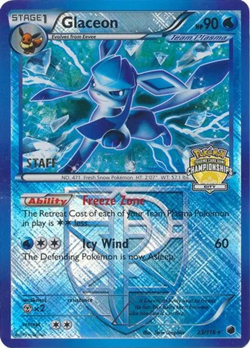 Glaceon - 23/116 (City Championships) [Staff] card art