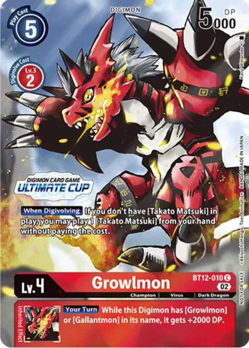 Growlmon (Ultimate Cup) card art