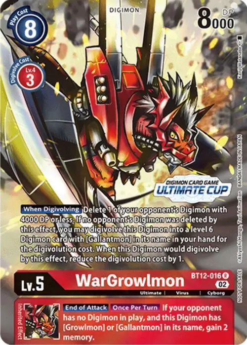 WarGrowlmon (Ultimate Cup) card art