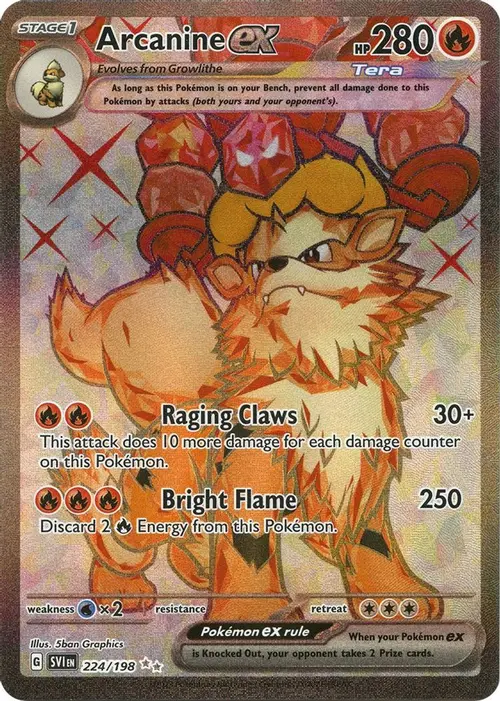 Arcanine ex - 224/198 card art