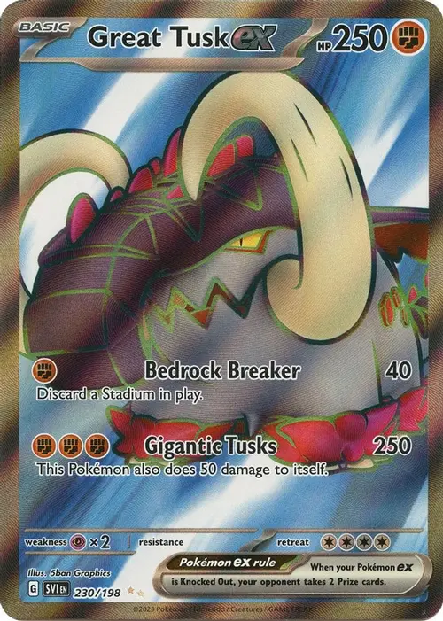 Great Tusk ex - 230/198 card art