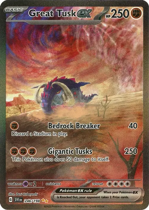 Great Tusk ex - 246/198 card art