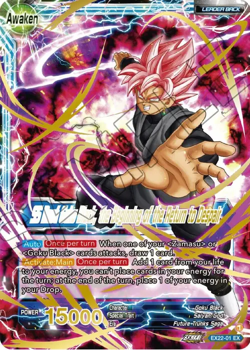 Goku Black // SS Rose Goku Black, the Beginning of the Return to Despair (Gold Stamped) card art