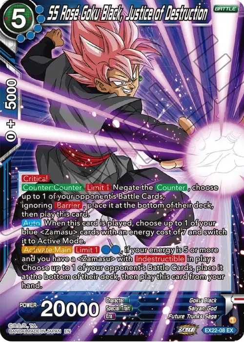 SS Rose Goku Black, Justice of Destruction card art