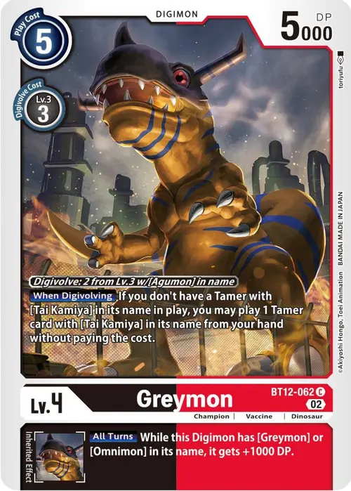 Greymon card art