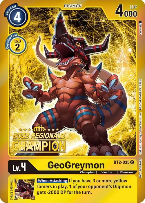 GeoGreymon (2023 Regionals Champion) card art